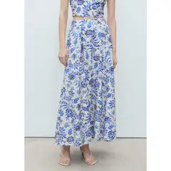 MANGO - Falda Larga Casual Mujer