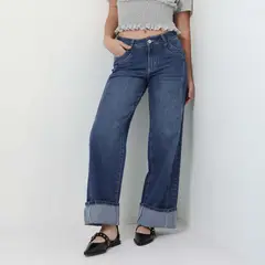 DENIMLAB - Jean Wide Leg Tiro Bajo Mujer