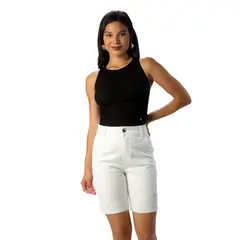 FORDAN JEANS - Bermuda C/secreta Bordada Cod3920.