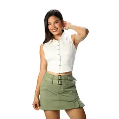 FORDAN JEANS - Falda Short Doble Correa Cod3898