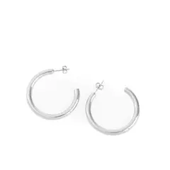 AMPHORA - Aretes Argolla Plateado Mujer