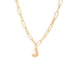 AMPHORA - Collar Inicial J Dorado Mujer Mujer
