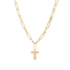 AMPHORA - Collar Inicial T Dorado Mujer Mujer