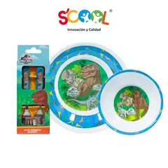 SCOOL - Set Melamine Cubie Jurassic Ki
