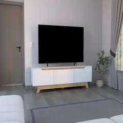 TUHOME - Rack Tv80 Woodall Blanco Fresn