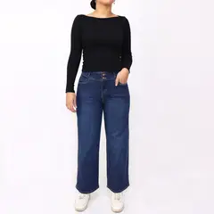 KAYRA POBLET - Jean Straight Tiro Alto Mujer