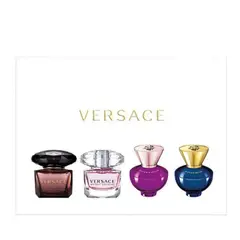 VERSACE - Set Miniaturas Perfume Mujer Deluxe 4 Fragancias Dylan Purple Blue Bright Crystal Noir 5ml