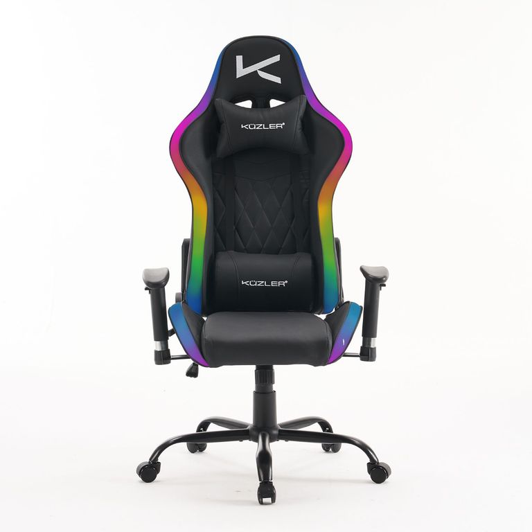 Silla Gamer con Luces Led RGB con Base Metálica y Reclinació