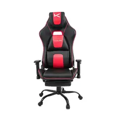 KUZLER - Silla Gamer con Reposapies y Reclinación 180° Roja