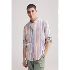 SPRINGFIELD - Camisa 100% Algodón Manga Larga Regular Fit Hombre