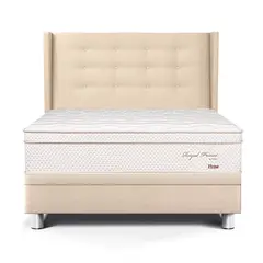 PARAISO - Dormitorio Boxet Gold Royal Prince Firme 1.5 Plz Champagne + 1 Almohada Viscoelástica + 1 Protector