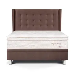 PARAISO - Dormitorio Boxet Royal Prince Firme Gold Queen + 2 Almohadas Viscoelásticas + 1 Protector