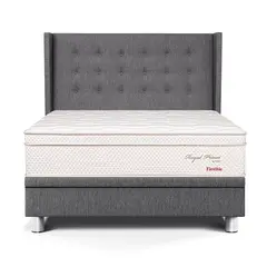 PARAISO - Dormitorio Boxet Royal Prince Flexible Gold Queen + 2 Almohadas Viscoelásticas