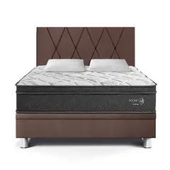 PARAISO - Dormitorio Boxet Pocket Star Loft Queen + 2 Almohadas + 1 Protector