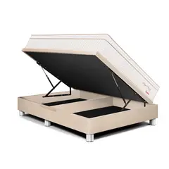 PARAISO - Cama Boxet Royal Prince Flexible Queen + 2 Almohadas Viscoelásticas