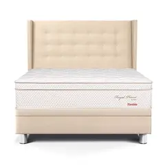 PARAISO - Dormitorio Boxet Royal Prince Flexible Gold Queen + 2 Almohadas Viscoelásticas + 1 Protector