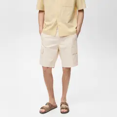 MANGO - Short Cargo 100% Algodón Hombre Man