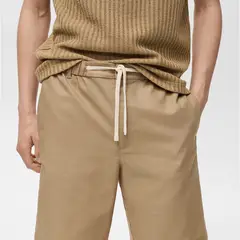 MANGO - Short Lino Algodón Straight Fit Man