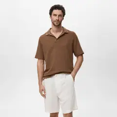MANGO - Polo Casual Regular Algodón Hombre Man