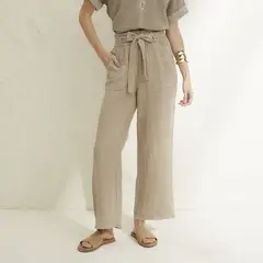 BASEMENT - Pantalón De Lino Mujer