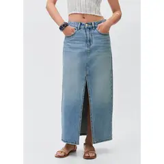 MANGO TEEN - Falda Larga 100% Algodón Mujer