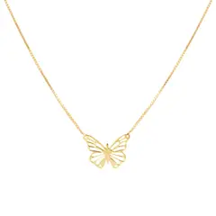 MAISHA - Collar Golden Butterfly Bañado en Oro Fino