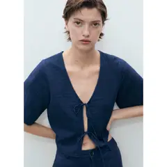 MANGO - Top 100% Algodón Mujer