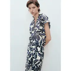 MANGO - Blusa 100% Algodón Mujer