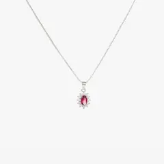 ADRIA - Collar Milan Rojo Plata