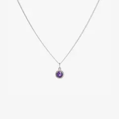 ADRIA - Collar Vire Amatista Plata