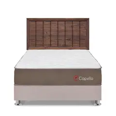 FORLI - Dormitorio Capella 2 Plz Beige + Cabecera Catania Nogal
