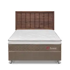 FORLI - Dormitorio Boreal 2 Plz Marrón + Cabecera Catania Nogal