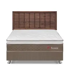 FORLI - Dormitorio Boreal Queen Marrón + Cabecera Catania Nogal