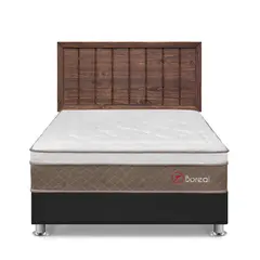 FORLI - Dormitorio Boreal 2 Plz Gris + Cabecera Catania Nogal