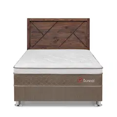 FORLI - Dormitorio Boreal 2 Plz Marrón + Cabecera Florencia Nogal