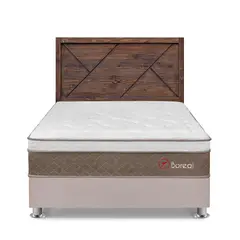 FORLI - Dormitorio Boreal 2 Plz Beige + Cabecera Florencia Nogal