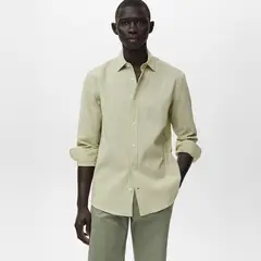 MANGO - Camisa Algodón Regular Fit Hombre Man