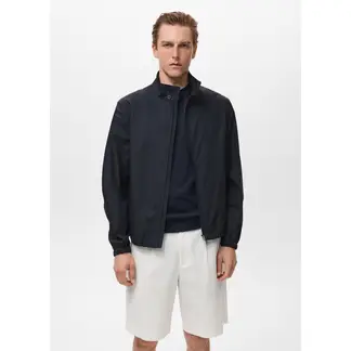 MANGO - Casaca Jon Algodón Cuello Botones