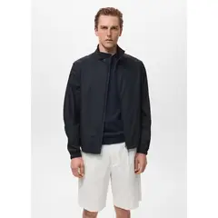 MANGO - Casaca Jon Algodón Cuello Botones