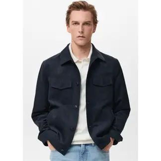 MANGO - Casaca Efecto Piel Ante