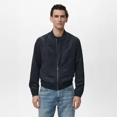 MANGO - Casaca Bomber Regular Hombre Man
