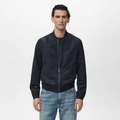 MANGO - Casaca Bomber Regular Hombre Man