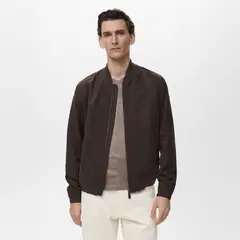 MANGO - Casaca Bomber Regular Hombre Man