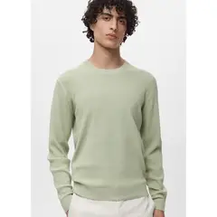 MANGO - Jersey Algodón Punto Fino Canalé