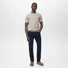 MANGO - Jeans Jan Slim Fit Lavado Oscuro