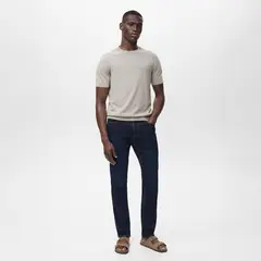 MANGO - Jeans Jan Slim Fit Lavado Oscuro