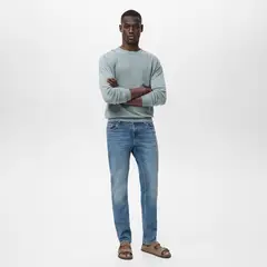 MANGO - Jeans Jan Slim Fit Lavado Medio Desgastado