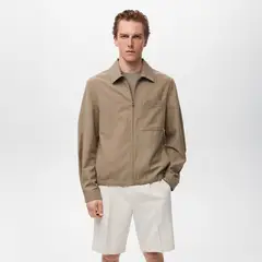 MANGO - Casaca Lyocell Bolsillo