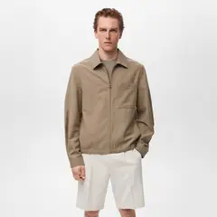 MANGO - Casaca Lyocell Bolsillo