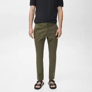 MANGO - Pantalón Prato Chino Cropped Tappered